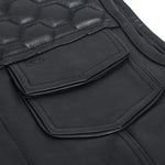 Black Horse Men's Leather Motorcycle Vest