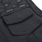 Black Horse Men's Leather Motorcycle Vest