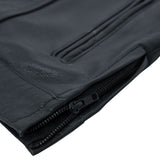 Black Horse Men's Leather Motorcycle Vest