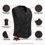 Women's Stylish Longer Body ¾ Vest - Plain Sides