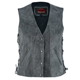 Women's Gray Single Back Panel Concealed Carry Vest