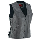Women's Gray Single Back Panel Concealed Carry Vest