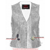 Women's Gray Single Back Panel Concealed Carry Vest