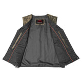 Women's Antique Brown Single Back Panel Concealed Carry Vest