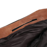 Women's Brown Zippered Vest with Lacing Details