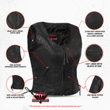Women's Lightweight Vest with Rivets Detailing