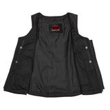 Women's Stylish Open Neck Side Lace Zipper Front Vest