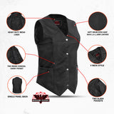 Women's Classic Plain Side Vest