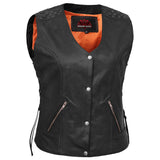 Women's Vest with Grommet and Lacing Accents