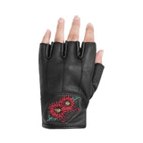 Women's Embroidered Fingerless Glove