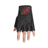 Women's Embroidered Fingerless Glove