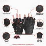 Women's Tough Deer Skin Fingerless Glove