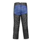 Leather Guard  Unisex leather motorcycle chaps - Black