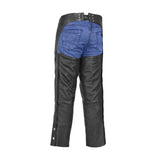 Leather Guard  Unisex leather motorcycle chaps - Black