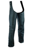 Unisex Adjustable Side Snap Beltless Chap