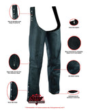 Unisex Adjustable Side Snap Beltless Chap