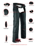 Tall Classic Leather Chaps with Jeans Pockets