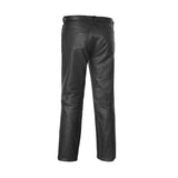 Men's Black Classic 5 Pocket Casual Motorcycle Leather Pants
