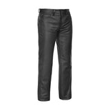 Men's Black Classic 5 Pocket Casual Motorcycle Leather Pants