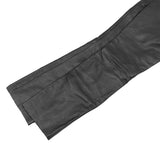 Men's Black Classic 5 Pocket Casual Motorcycle Leather Pants