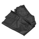Men's Black Classic 5 Pocket Casual Motorcycle Leather Pants