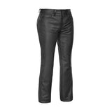 Women's Classic 5 Pocket Black Casual Motorcycle Leather Pants