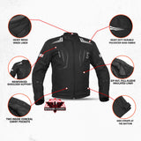 Blackwing Mens Textile Motorcycle Jacket - Black
