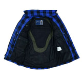Lumberjack Men's  Armored Motorcycle Flannel Shirt - Blue