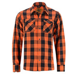Flannel Shirt - Orange and Black