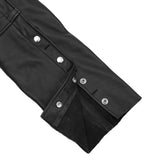 Rider Shield Black leather motorcycle chaps - Black