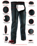 Women's Stylish Lightweight Hip Set Chaps in Lightweight Drum D