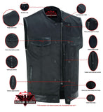 Concealed Snap Closure, Textile Material, W/O Collar & Hidden Z