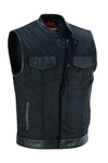 Concealed Snap Closure, Textile Material, Scoop Collar & Hidden