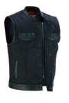 Concealed Snap Closure, Textile Material, Scoop Collar & Hidden