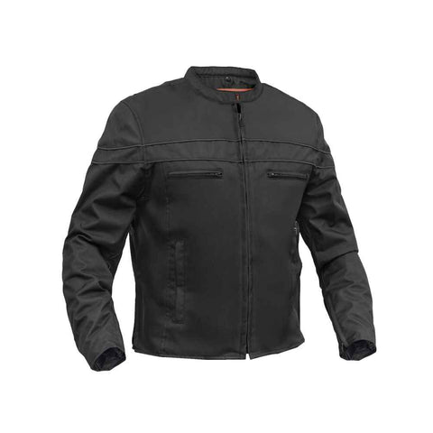 All-Season Men's Textile  Motorcycle Jacket with Reflective Stripes