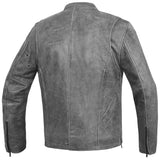 Men's Sporty Gray Leather Cruiser Jacket