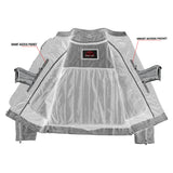 Men's Sporty Gray Leather Cruiser Jacket