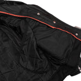 Men's Classic Plain Side Police Style M/C Jacket - TALL