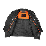 Men's Black Sporty Cruiser Jacket with Removable hood