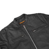 Men's Black Sporty Cruiser Jacket with Removable hood
