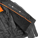 Men's Black Sporty Cruiser Jacket with Removable hood