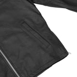 Men's Black Sporty Cruiser Jacket with Removable hood