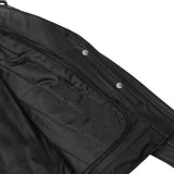 Men's Classic Side Lace Police Black Leather Motorcycle Jacket