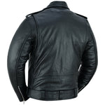 Men's Premium Classic Plain Side Police Style Jacket - Black
