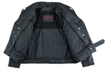 Men's Premium Classic Plain Side Police Style Jacket - Black