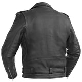 Men's Premium Classic Plain Side Police Style Jacket - Black