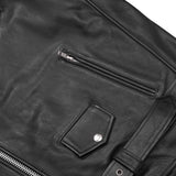 Men's Premium Classic Plain Side Police Style Jacket - Black