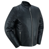 Men's Classic Black Scooter Leather Jacket