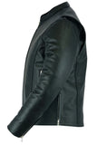 Men's Classic Black Scooter Leather Jacket