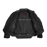 Mens Leather & Mesh Motorcycle Jacket  – Waterproof Liner